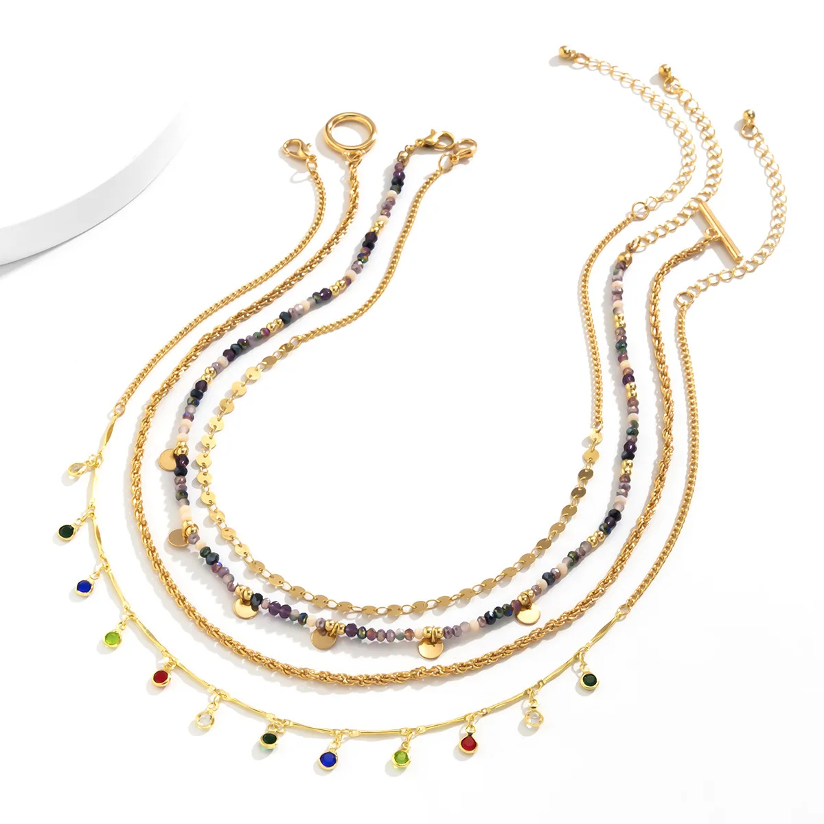 4Pcs Boho Handmade Beaded Chain Necklace Summer Beach OT Buckle Lariat Pendant Tassel Choker Women Jewelry Accessories
4Pcs Boho Handmade Beaded Chain Necklace Summer Beach OT Buckle Lariat Pendant Tassel Choker Women Jewelry Accessories