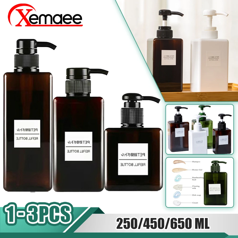 250-650ML Soap Dispensing Bottle Shampoo Body Wash Bottle Refillable Multipurpose Liquid Storage Container Bottle For Bathroom
250-650ML Soap Dispensing Bottle Shampoo Body Wash Bottle Refillable Multipurpose Liquid Storage Container Bottle For Bathroom