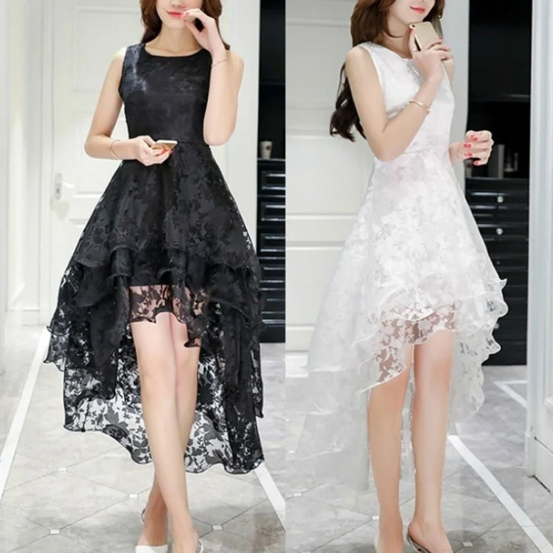 New Elegant Women's Sleeveless Lace O-Neck Printed Dress Wedding Party Dress
New Elegant Women's Sleeveless Lace O-Neck Printed Dress Wedding Party Dress
