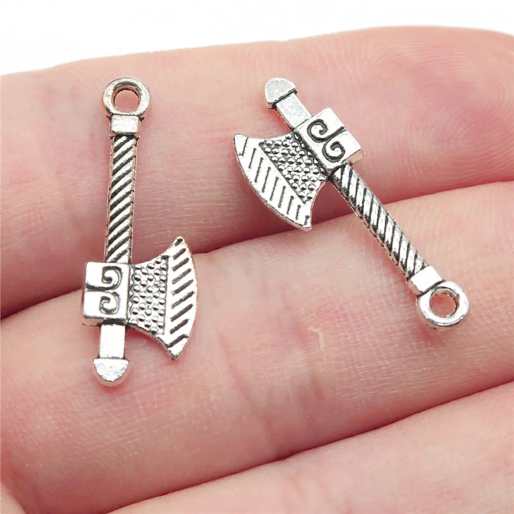 20Pcs 27x9mm Antique Silver Color Axe Charms Pendant Designer Charms Fit Jewelry Making DIY Jewelry Accessories Wholesale
20Pcs 27x9mm Antique Silver Color Axe Charms Pendant Designer Charms Fit Jewelry Making DIY Jewelry Accessories Wholesale