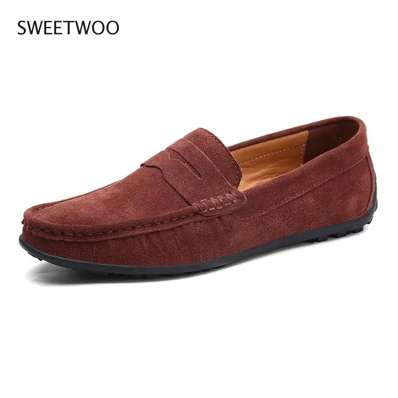 Suede Leather Men Casual Shoes Loafers Italian Genuine Leather Driving Moccasins Gommino Slip On Men's Shoes Plus Size Tide Chic
Suede Leather Men Casual Shoes Loafers Italian Genuine Leather Driving Moccasins Gommino Slip On Men's Shoes Plus Size Tide Chic