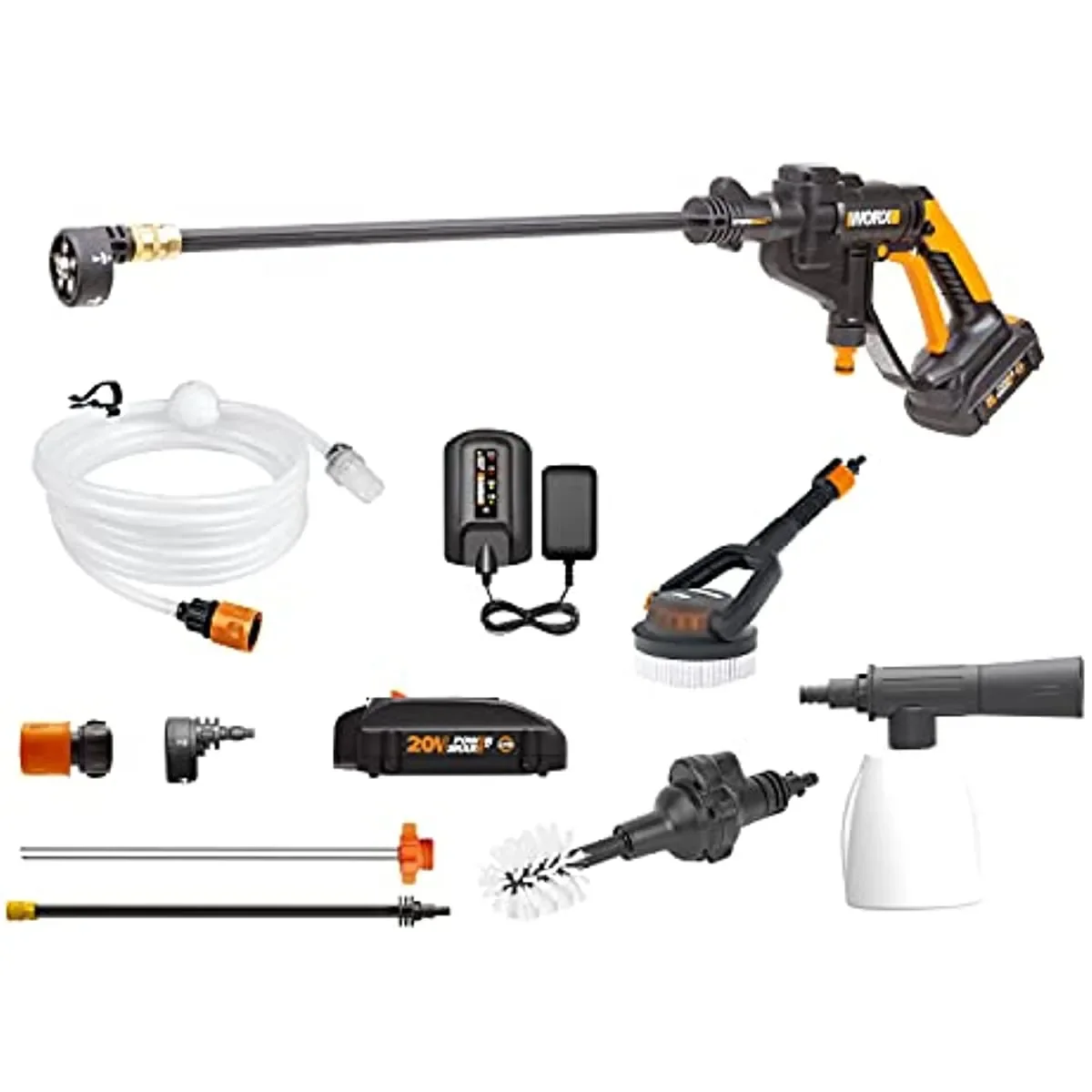 Мойка WORX WG625.4 аккумуляторная, 20 в, подходит для мойки автомобилей и поверхностей
Мойка WORX WG625.4 аккумуляторная, 20 в, подходит для мойки автомобилей и поверхностей