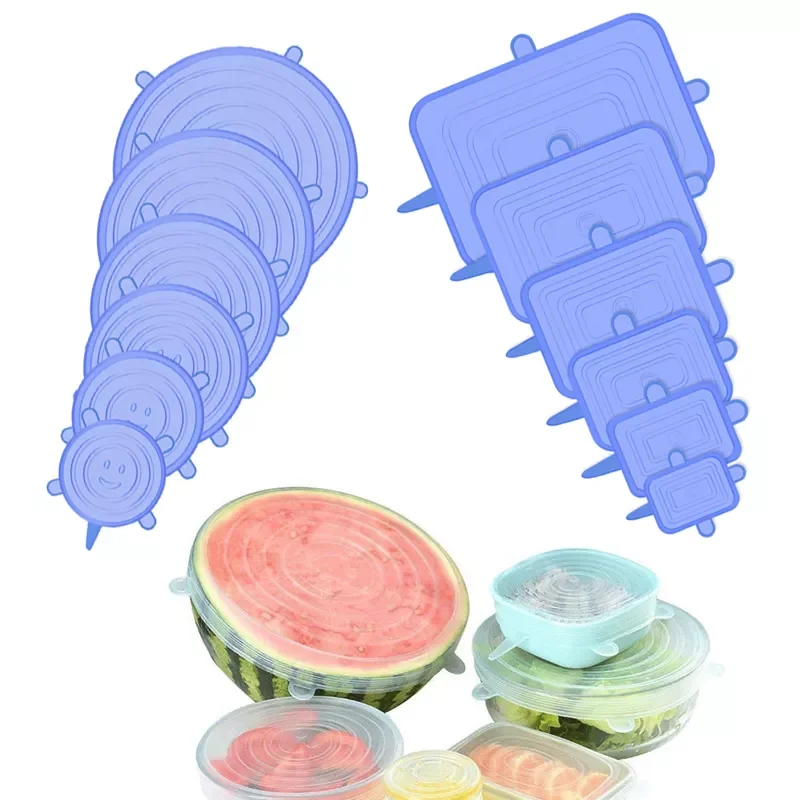 PCS Adaptable Silicone Lids Round Square Covers Silicone Caps Food Universal Dish Stretch Lids for Cans Kitchen Accessories
PCS Adaptable Silicone Lids Round Square Covers Silicone Caps Food Universal Dish Stretch Lids for Cans Kitchen Accessories