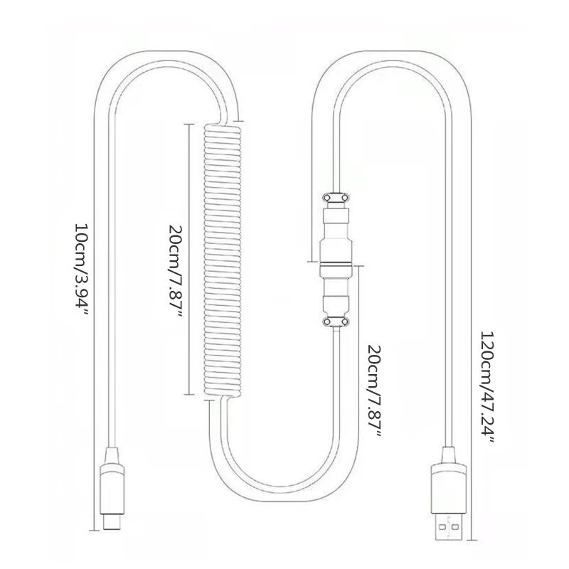 Mechanical Keyboard Metropolis Cable Aviator- Connector Mechables Coil Type-C-USB Cables Metal USB-C Cord Detachable
Mechanical Keyboard Metropolis Cable Aviator- Connector Mechables Coil Type-C-USB Cables Metal USB-C Cord Detachable