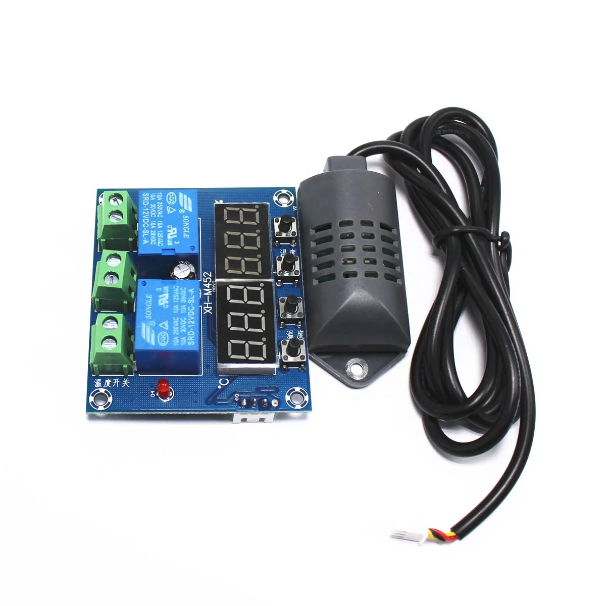 Taidacent 12V Temperature Humidity Controller Dual Relay Output Auto Constant Digital Temperature and Humidity Controller Board
Taidacent 12V Temperature Humidity Controller Dual Relay Output Auto Constant Digital Temperature and Humidity Controller Board