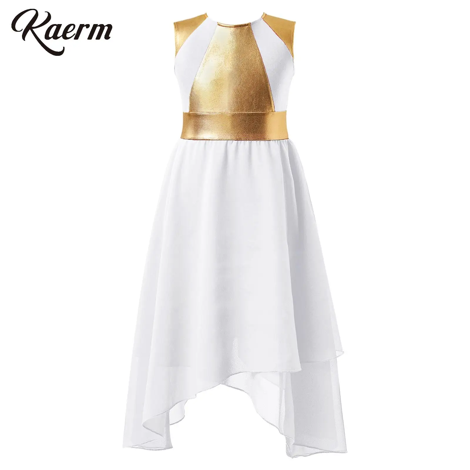 Kids Girls Sleeveless Lyrical Dance Dress Metallic Bodice Irregular Hem Overlay Skirts Ballerina Modern Contemporary Costume
Kids Girls Sleeveless Lyrical Dance Dress Metallic Bodice Irregular Hem Overlay Skirts Ballerina Modern Contemporary Costume