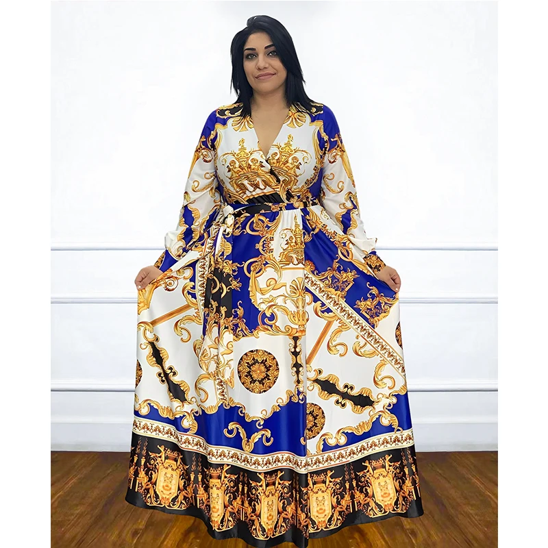 Elegant Plus Size Women Spring Maxi Dress 5XL National Paisley Print Lady Dresses Autumn Long Sleeve Female V-Neck Dresses
Elegant Plus Size Women Spring Maxi Dress 5XL National Paisley Print Lady Dresses Autumn Long Sleeve Female V-Neck Dresses