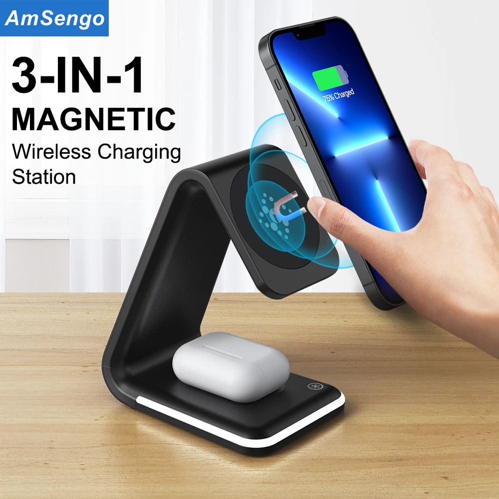 Fast 15W Magnetic Wireless Chargers Station For iPhone 13 12Pro for Samsung 3 in 1 Charger for Airpods Pro/3/2 for Apple Watch 7
Fast 15W Magnetic Wireless Chargers Station For iPhone 13 12Pro for Samsung 3 in 1 Charger for Airpods Pro/3/2 for Apple Watch 7