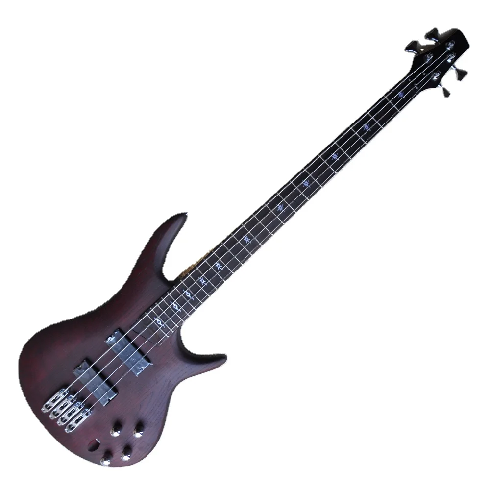 Flyoung Matte Red Brown 4 Strings Electric Bass Guitar Ash TUltra thin Body 
Flyoung Matte Red Brown 4 Strings Electric Bass Guitar Ash TUltra thin Body