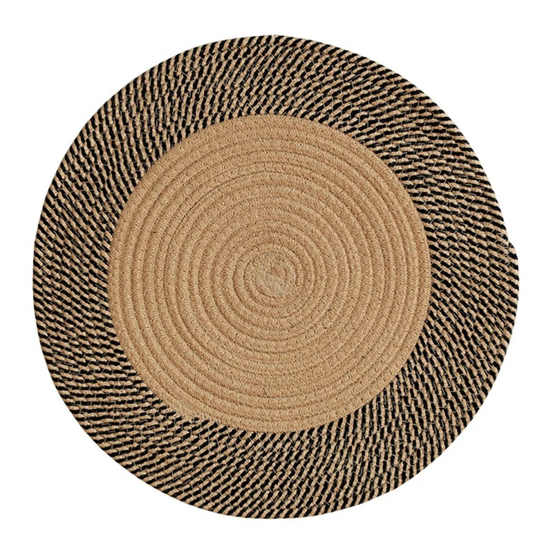 Japanese Style Woven Carpet Jute Round Floor Mat Simple Coffee Table Mats Bedroom Living Room Sofa Floor Rugs
Japanese Style Woven Carpet Jute Round Floor Mat Simple Coffee Table Mats Bedroom Living Room Sofa Floor Rugs
