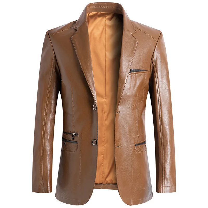 New 2023 fall and winter Men's pu Leather Suit Fashion Casual long sleeve jackets
New 2023 fall and winter Men's pu Leather Suit Fashion Casual long sleeve jackets