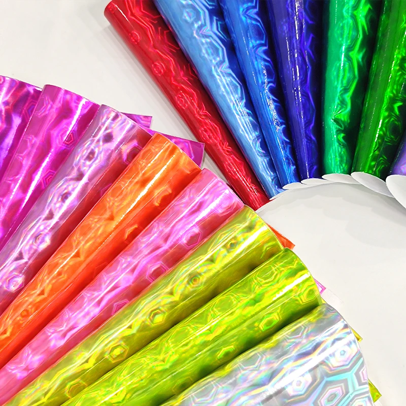 46x135cm Hexagonal laser rainbow color ripple imitation leather roll holographic synthetic glitter fabric for DIY crafts bow
46x135cm Hexagonal laser rainbow color ripple imitation leather roll holographic synthetic glitter fabric for DIY crafts bow
