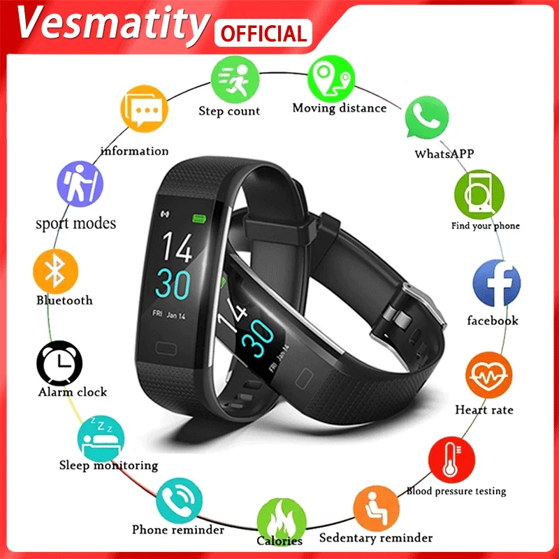 Smart Bracelet S5 HeartRate Blood Pressure Monitor Waterproof Fitness Wristband Sport Tracker Health Smartwatch Woman Man
Smart Bracelet S5 HeartRate Blood Pressure Monitor Waterproof Fitness Wristband Sport Tracker Health Smartwatch Woman Man