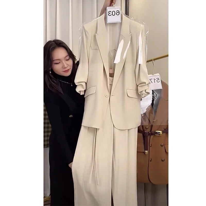 Women's 2023 Summer 2 Pieces Sets Blazer Coats Jacket And High Waist Wide Leg Straight Pants Suit Career Office Lady Work Casual
Women's 2023 Summer 2 Pieces Sets Blazer Coats Jacket And High Waist Wide Leg Straight Pants Suit Career Office Lady Work Casual