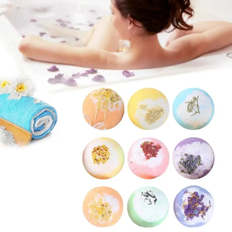 

Bath Bombs Bath Salt Ball Organic Bath Bombs Gift Set Bath Salt Ball Moisturize Dry Skin Relieve Fatigue 9 Relaxing Scents