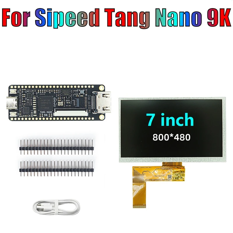 Для Sipeed Tang Nano 9K FPGA макетная плата + 7-дюймовый комплект ЖК-экрана GW1NR-9 HD с кабелем типа C
Для Sipeed Tang Nano 9K FPGA макетная плата + 7-дюймовый комплект ЖК-экрана GW1NR-9 HD с кабелем типа C