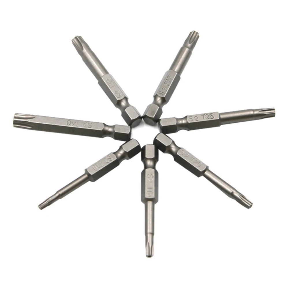 7Pcs 50mm Five-Point Magnetic Torx Screwdriver Bits 1/4" Hex Shank S2 Alloy Steel Batch Head T10 T15 T20 T25 T27 T30 T40
7Pcs 50mm Five-Point Magnetic Torx Screwdriver Bits 1/4" Hex Shank S2 Alloy Steel Batch Head T10 T15 T20 T25 T27 T30 T40