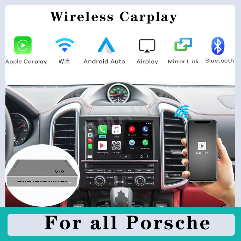 Wireless Apple Carplay Box Android Auto Module for Porsche 911 Boxster Cayman Macan Cayenne Panamera PCM3.1 CDR3.1 PCM4.0
Wireless Apple Carplay Box Android Auto Module for Porsche 911 Boxster Cayman Macan Cayenne Panamera PCM3.1 CDR3.1 PCM4.0