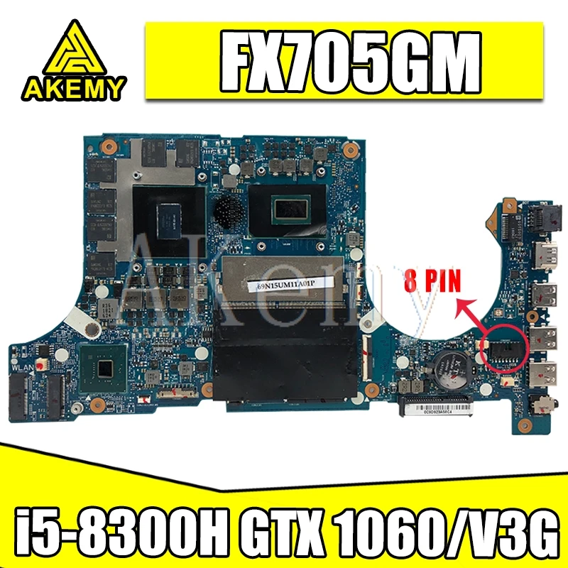Akemy FX705GM Motherboard For Asus TUF Gaming FX705G FX705GM 17.3 inch Mainboard Motherboard w/ i5-8300H GTX 1060/V3GB GDDR5
Akemy FX705GM Motherboard For Asus TUF Gaming FX705G FX705GM 17.3 inch Mainboard Motherboard w/ i5-8300H GTX 1060/V3GB GDDR5