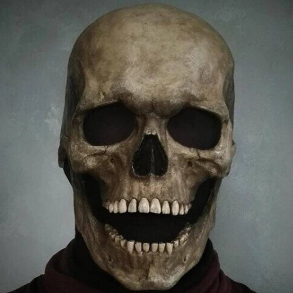 Halloween Mask Movable Jaw Full Head Skull Mask Latex Scary Skull Mask Unisex Helmet Cosplay Party Horror Decoration Supplies
Halloween Mask Movable Jaw Full Head Skull Mask Latex Scary Skull Mask Unisex Helmet Cosplay Party Horror Decoration Supplies