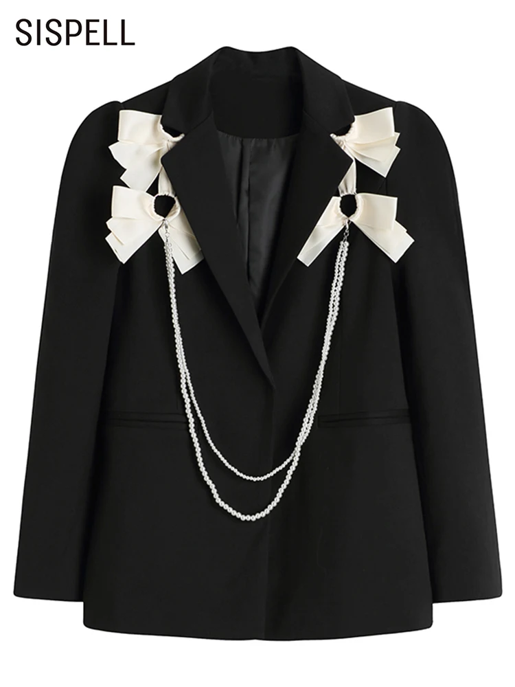 SISPELL Hirt Color Blazers For Women Nothced Long Sleeve Patchwork Pearls Casual Slim Temperament Blazer Female Autumn Clothing
SISPELL Hirt Color Blazers For Women Nothced Long Sleeve Patchwork Pearls Casual Slim Temperament Blazer Female Autumn Clothing