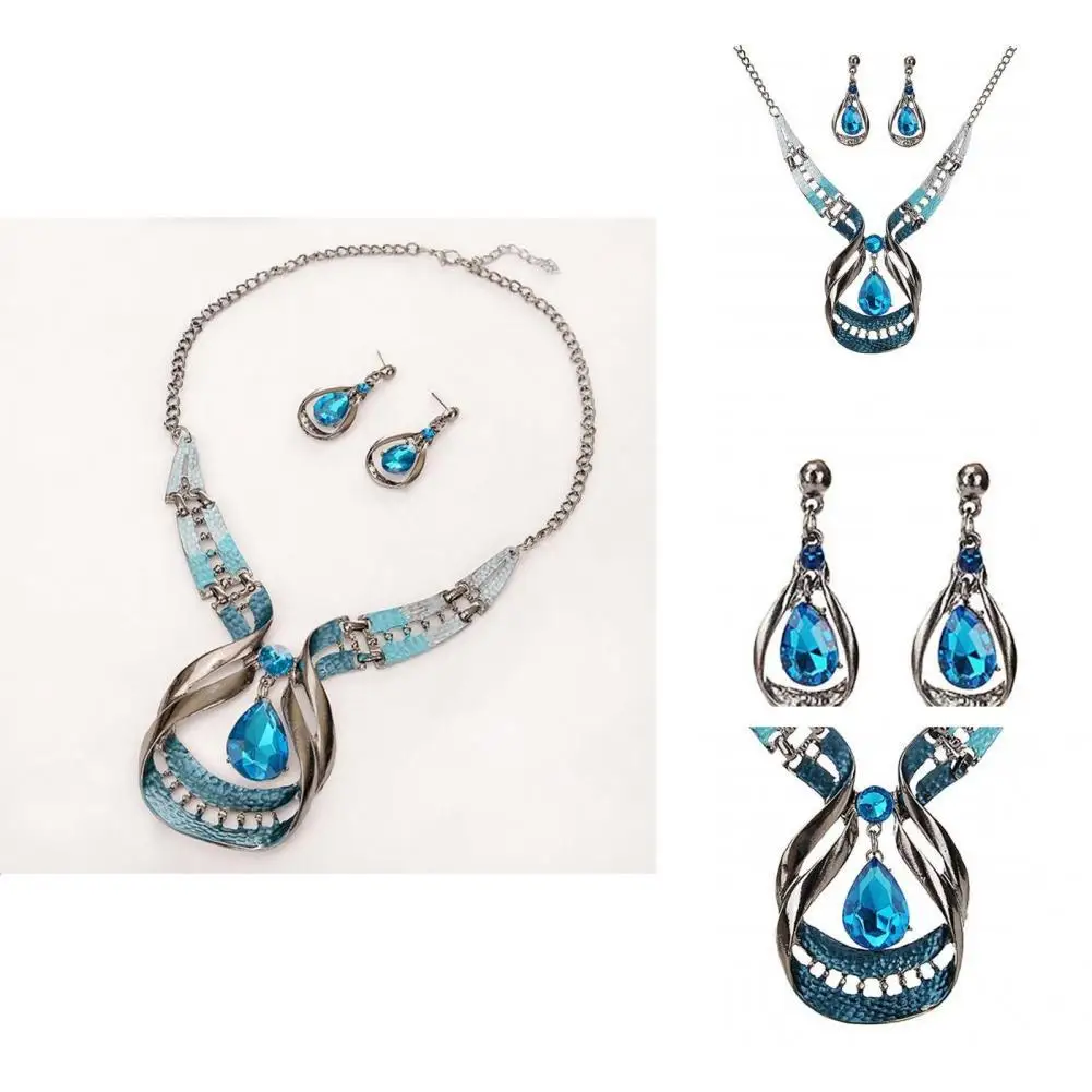 Charming Shiny Sturdy Blue Luxury Pendant Necklace Earrings Bridal Earrings Necklace Set Necklace Earrings Set 2Pcs/Set
Charming Shiny Sturdy Blue Luxury Pendant Necklace Earrings Bridal Earrings Necklace Set Necklace Earrings Set 2Pcs/Set