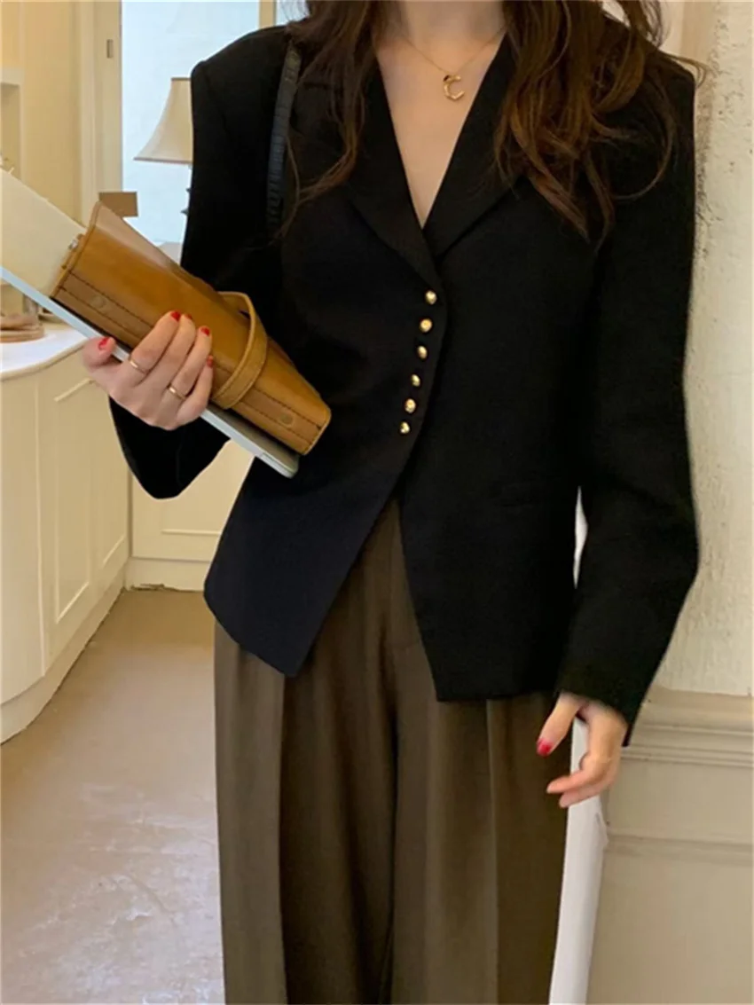 HziriP Black Blazers Gentle Lady Autumn Casual Women 2022 OL High Quality Fashion Loose Jackets Chic Office Lady Slim Coats
HziriP Black Blazers Gentle Lady Autumn Casual Women 2022 OL High Quality Fashion Loose Jackets Chic Office Lady Slim Coats