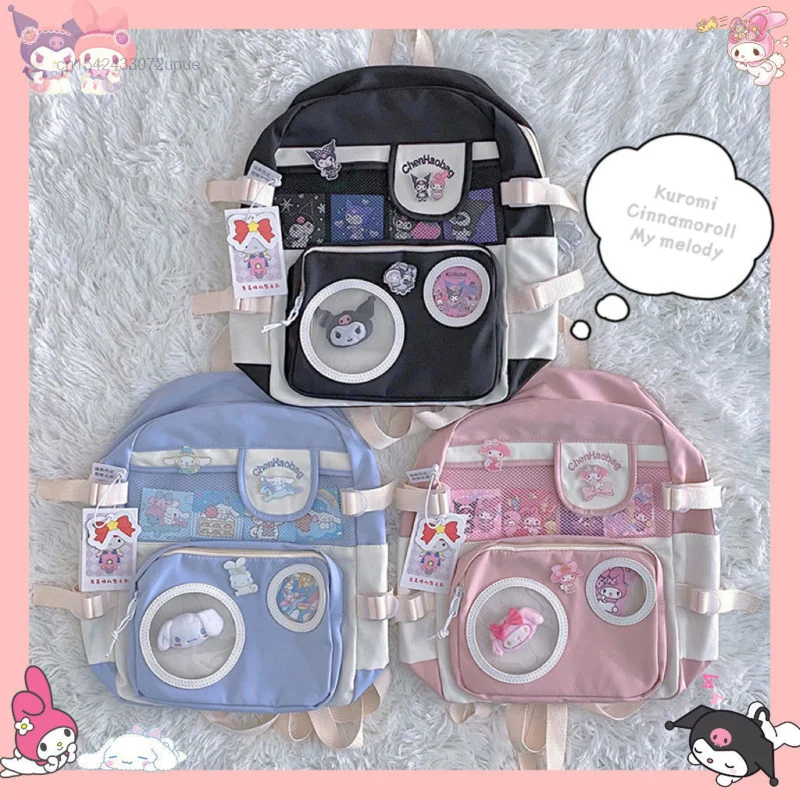 Sanrio Cartoon Melody Kuromi Backpacks Women Cute Shoulder Bags Y2k Student Schoolbag Cinnamoroll Japan College Style Backpack
Sanrio Cartoon Melody Kuromi Backpacks Women Cute Shoulder Bags Y2k Student Schoolbag Cinnamoroll Japan College Style Backpack