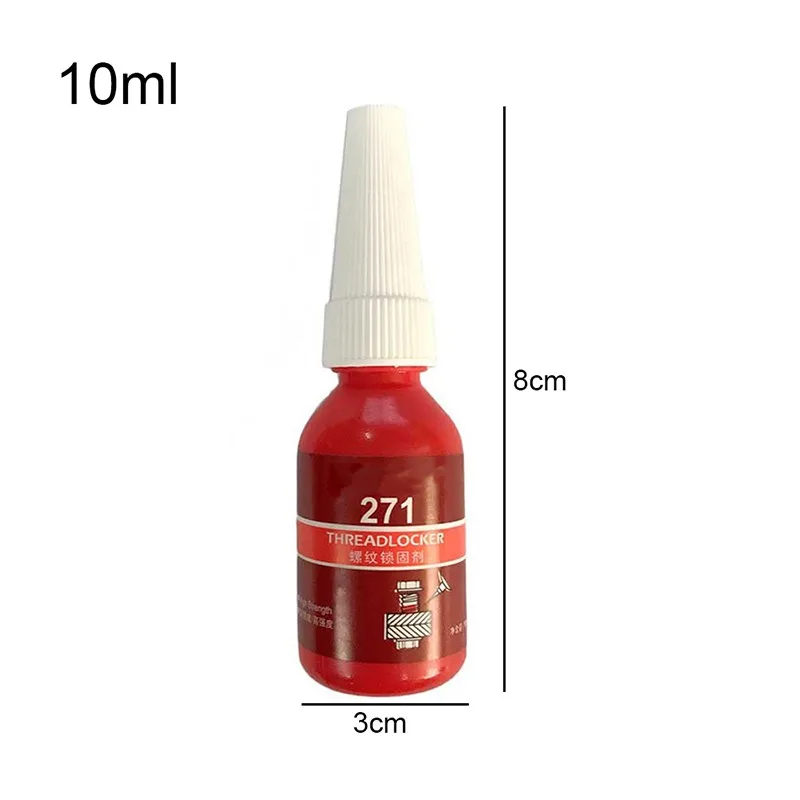 10 Ml High Strength Threadlocker Metal Sealing Anaerobic Glue Adhesive 271 For Permanently Locking Sealing Threaded Fasteners
10 Ml High Strength Threadlocker Metal Sealing Anaerobic Glue Adhesive 271 For Permanently Locking Sealing Threaded Fasteners