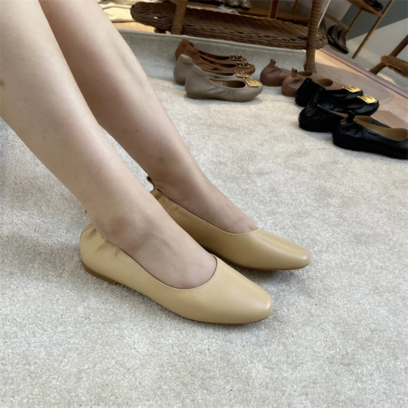 Ballet Flats Loafers for Women Genuine Leather Slip on Flat Shoes Yellow Black 2022 New Spring Summer Luxury Brand Design
Ballet Flats Loafers for Women Genuine Leather Slip on Flat Shoes Yellow Black 2022 New Spring Summer Luxury Brand Design