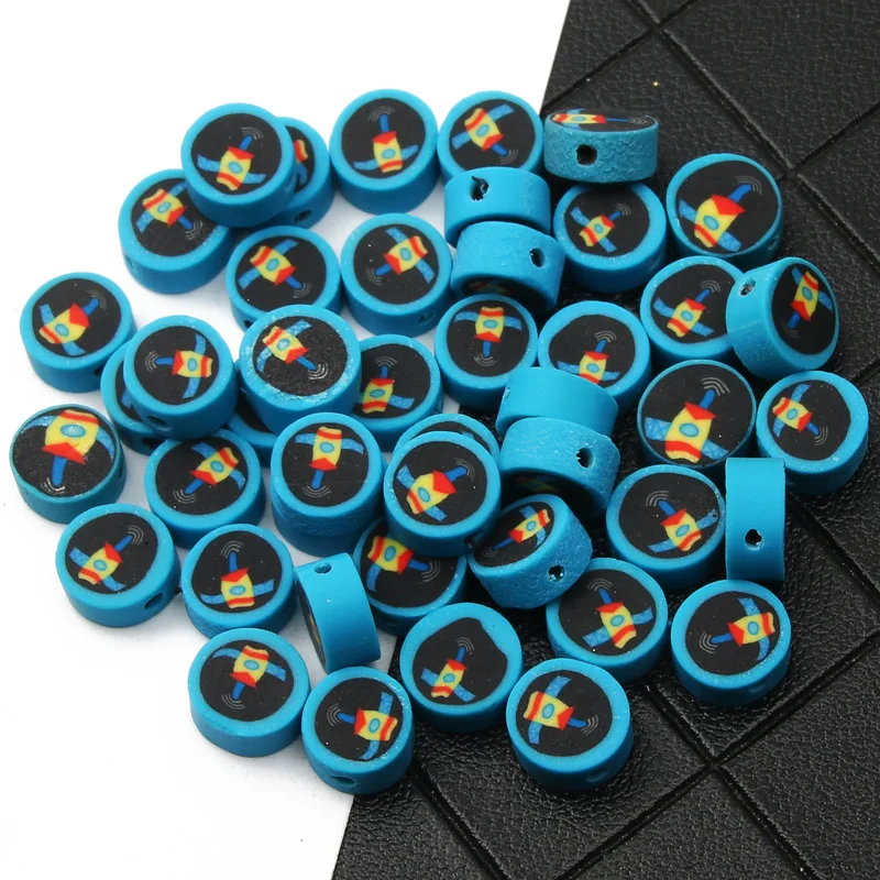 Flat Round Blue 10MM Polymer Clay Spacer Beads Loose Beads Charm For Making Jewelry DIY Key Chain Earrings Necklaces Accessories 
Flat Round Blue 10MM Polymer Clay Spacer Beads Loose Beads Charm For Making Jewelry DIY Key Chain Earrings Necklaces Accessories