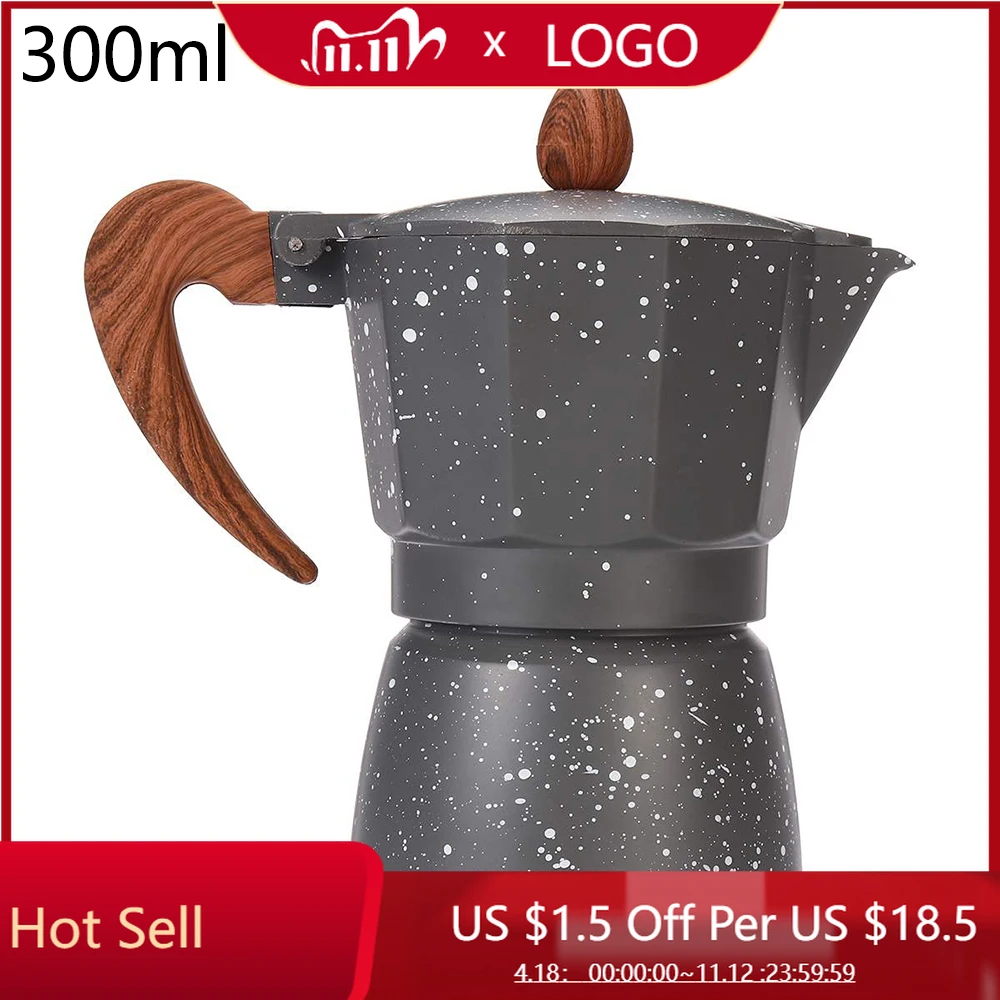 150/300ML Aluminum Italian Moka Espresso Coffee Maker Percolator Stove Top Pot Grey Coffeeware Kitchen Tools Accessories
150/300ML Aluminum Italian Moka Espresso Coffee Maker Percolator Stove Top Pot Grey Coffeeware Kitchen Tools Accessories