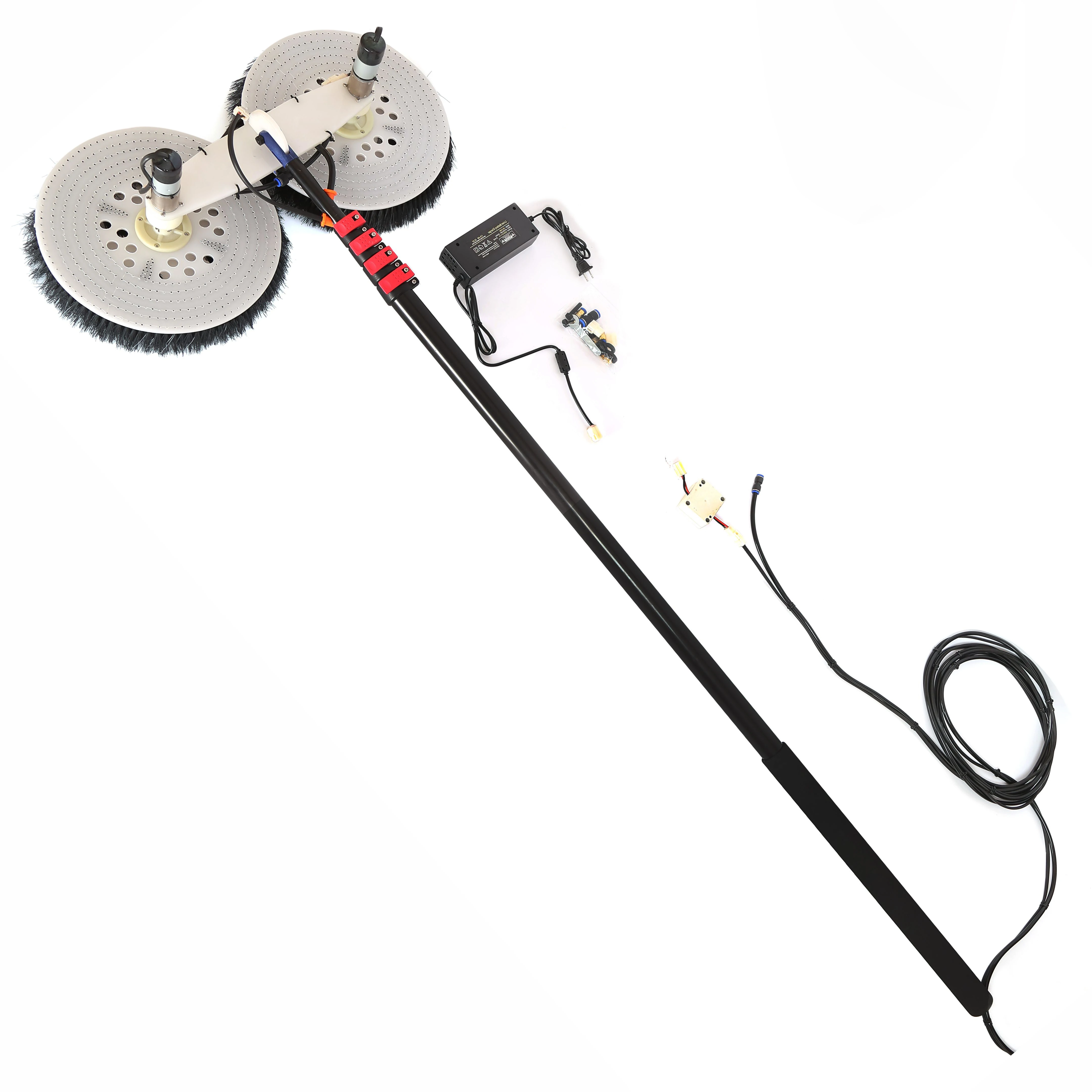 Extentclean electric rotating double head window cleaning brush solar photovoltaic panel cleaner with extension telescopic pole
Extentclean electric rotating double head window cleaning brush solar photovoltaic panel cleaner with extension telescopic pole