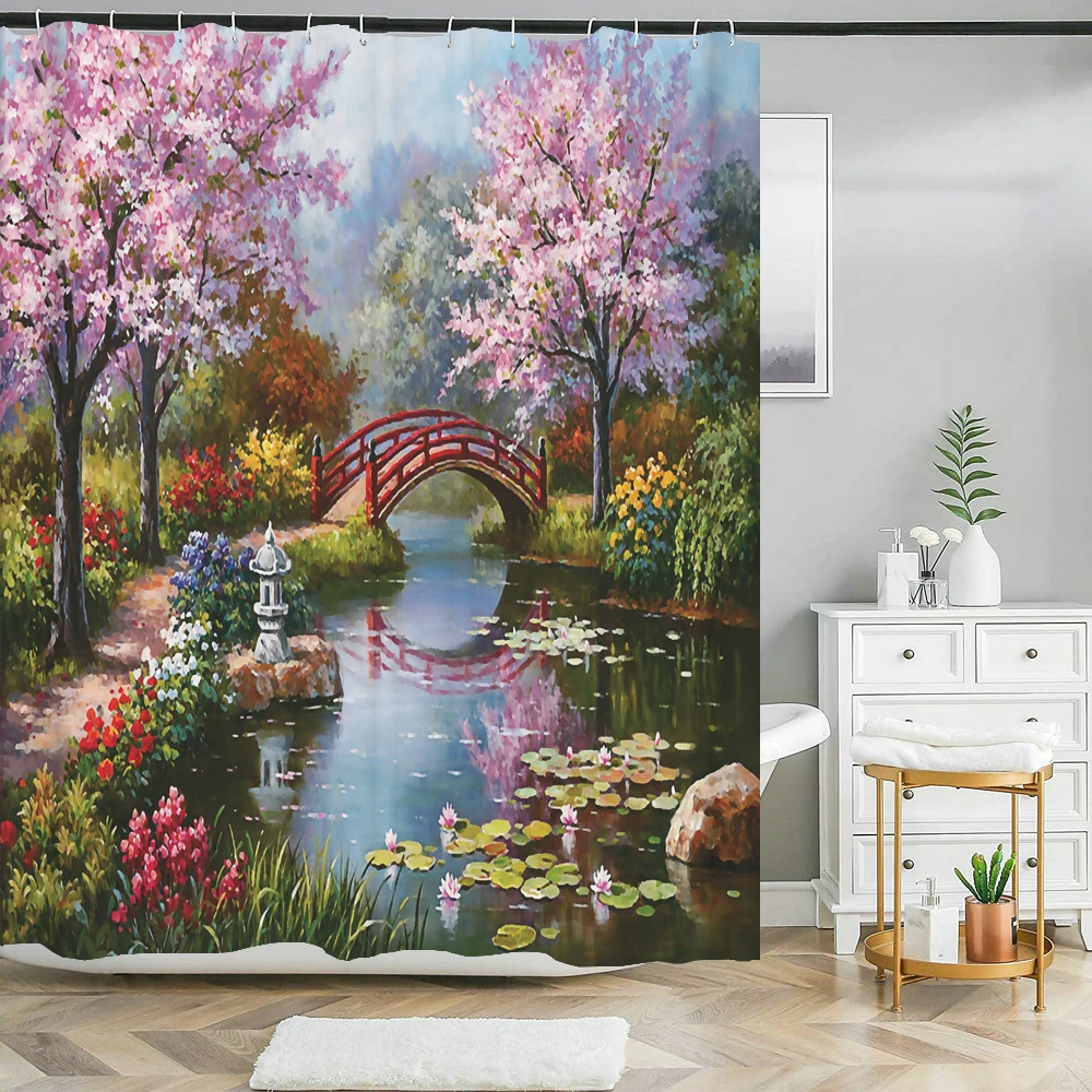Natural Scenery Painting Printed Shower Curtains Waterproof Washable Fabric Curtain Home Bathroom Bathtub Decoration with Hooks
Natural Scenery Painting Printed Shower Curtains Waterproof Washable Fabric Curtain Home Bathroom Bathtub Decoration with Hooks