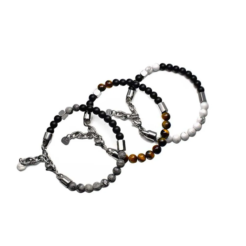 Man's Fashion 6MM Polishing Stone Beaded Bracelet New Style Stainless Steel Adjustable Jewelry Accessories
Man's Fashion 6MM Polishing Stone Beaded Bracelet New Style Stainless Steel Adjustable Jewelry Accessories