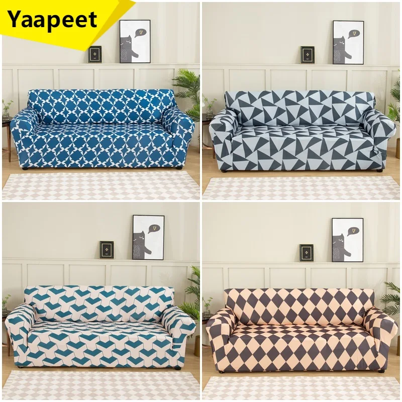Elastic Sofa Cover Geometry All-inclusive Couch Covers for Living Room Stretch Couch Chair Cover Sofa Towel Home 1/2/3/4-seat 
Elastic Sofa Cover Geometry All-inclusive Couch Covers for Living Room Stretch Couch Chair Cover Sofa Towel Home 1/2/3/4-seat