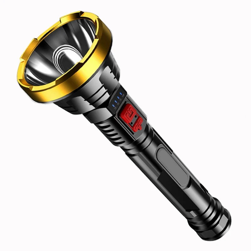 Пластиковый фонарик высокой яркости, USB-перезаряжаемый фонарик, Ультра-яркий домашний уличный фонарик большого радиуса действия 
Пластиковый фонарик высокой яркости, USB-перезаряжаемый фонарик, Ультра-яркий домашний уличный фонарик большого радиуса действия