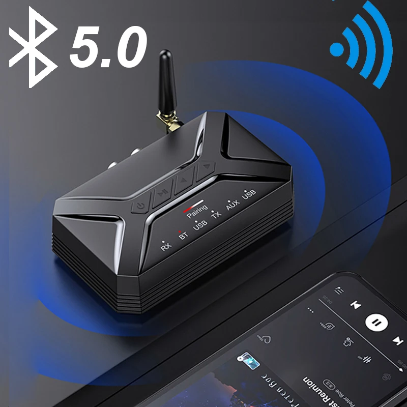 Bluetooth-compatible 5.0 Transmitter Receiver 3 in 1 Audio Adapter 3.5mm AUX RCA Jack For TV Speaker
Bluetooth-compatible 5.0 Transmitter Receiver 3 in 1 Audio Adapter 3.5mm AUX RCA Jack For TV Speaker