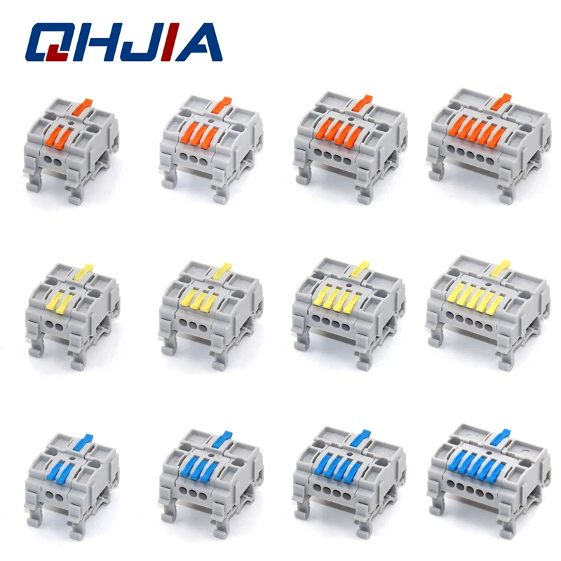 Rail Type Wire Electrical Connectors Universal Compact 2 3 4 5 Pin Splitter Push-in Cable Wire Connector Fast Terminal Block
Rail Type Wire Electrical Connectors Universal Compact 2 3 4 5 Pin Splitter Push-in Cable Wire Connector Fast Terminal Block