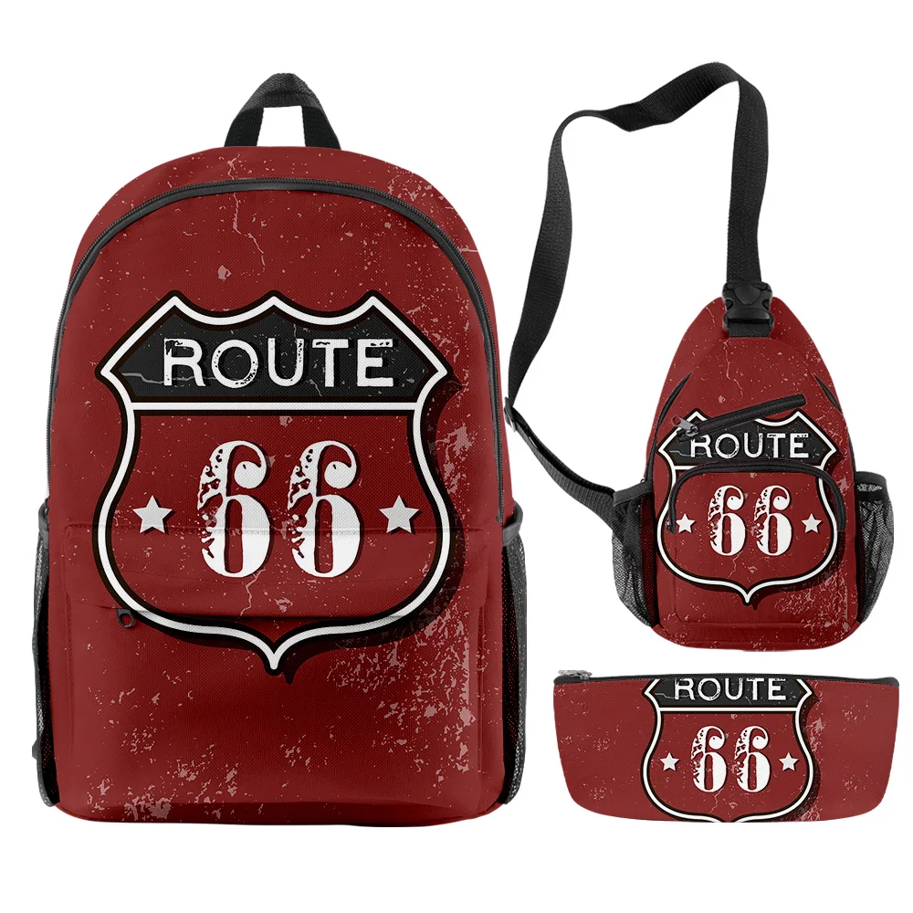 Creative Fashion Funny route 66 3D Print 3pcs/Set pupil School Bags Trendy Travel Laptop Backpack Chest Bag Pencil Case
Creative Fashion Funny route 66 3D Print 3pcs/Set pupil School Bags Trendy Travel Laptop Backpack Chest Bag Pencil Case