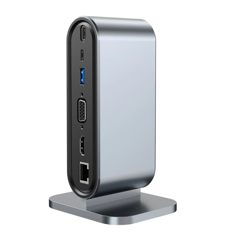 Vertical USB Type C HUB To HDMI-Compatible Docking Station RJ45 Lan USB 3.0 PD VGA USB-C SD TF Hub for MacBooks Laptop
Vertical USB Type C HUB To HDMI-Compatible Docking Station RJ45 Lan USB 3.0 PD VGA USB-C SD TF Hub for MacBooks Laptop