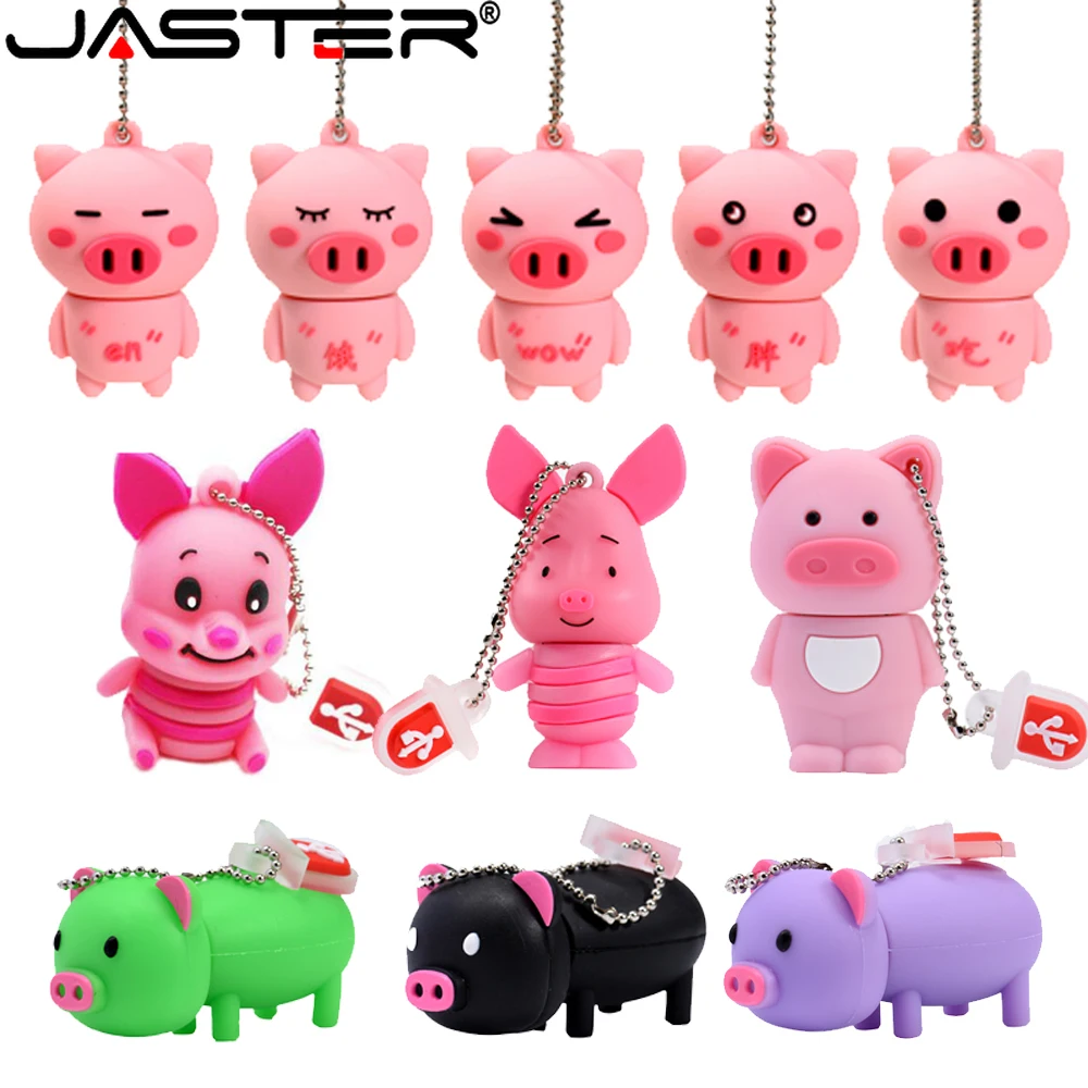 Флэш-накопитель JASTER в виде милых мультяшных персонажей, USB 2,0, 64 ГБ, флеш-накопитель в виде поросенка из силикагеля, 32 ГБ, сувенирная карта памяти, 16 ГБ, Бесплатный брелок, U-диск 
Флэш-накопитель JASTER в виде милых мультяшных персонажей, USB 2,0, 64 ГБ, флеш-накопитель в виде поросенка из силикагеля, 32 ГБ, сувенирная карта памяти, 16 ГБ, Бесплатный брелок, U-диск
