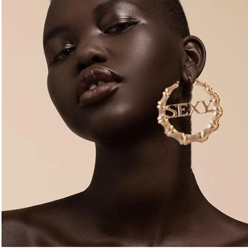 Punk Bamboo Knot Earrings For Women Exaggerate Nightclub Big Earrings African Jewelry SEXY Letter Hoop Earrings Ear Accessories
Punk Bamboo Knot Earrings For Women Exaggerate Nightclub Big Earrings African Jewelry SEXY Letter Hoop Earrings Ear Accessories