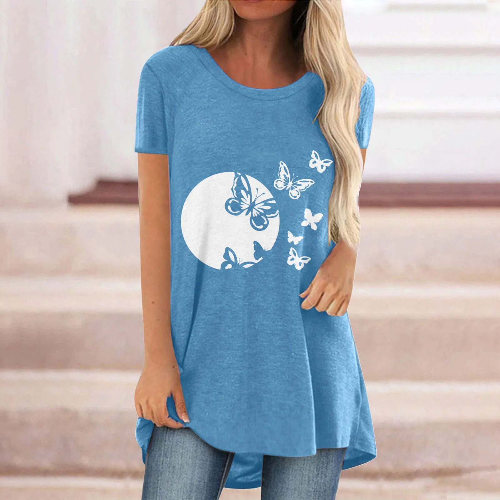Summer Womens Short Sleeve Crew Neck Floral Petal Printed Shirts Top Casual Loose Women Heavy Sweaters Winter Womens Tees Pack
Summer Womens Short Sleeve Crew Neck Floral Petal Printed Shirts Top Casual Loose Women Heavy Sweaters Winter Womens Tees Pack