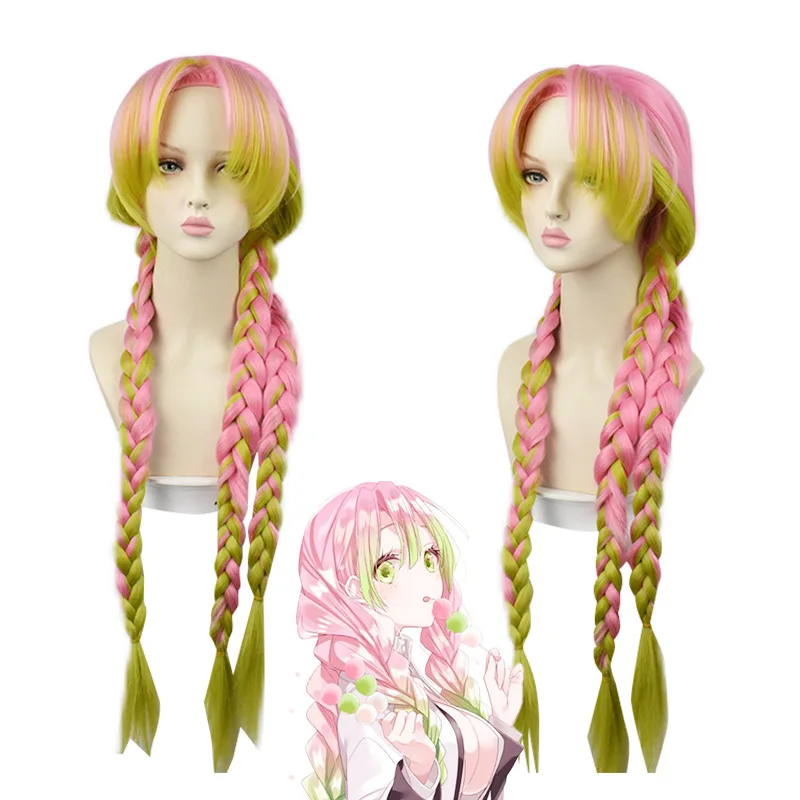 Anime Demon Slayer Kanroji Mitsuri Kimetsu No Yaiba Women Cosplay Wig Green Pink Colorful Hair Braids Wig Resistant Halloween
Anime Demon Slayer Kanroji Mitsuri Kimetsu No Yaiba Women Cosplay Wig Green Pink Colorful Hair Braids Wig Resistant Halloween