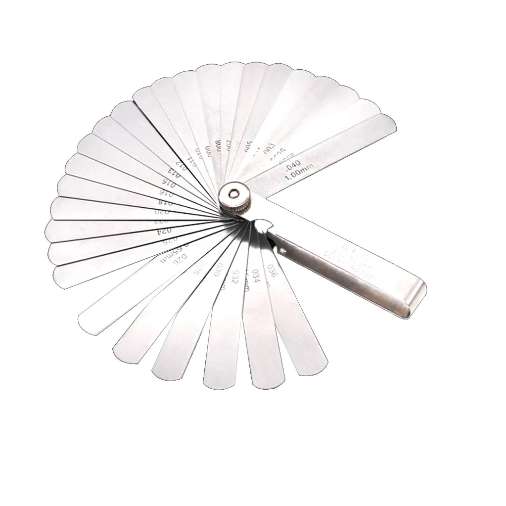 1PC High Precision Metric Feeler Gauge 0.02-1mm 32 Blades Measure Tool Thumb Notch For Measure Hard To Reach Places
1PC High Precision Metric Feeler Gauge 0.02-1mm 32 Blades Measure Tool Thumb Notch For Measure Hard To Reach Places