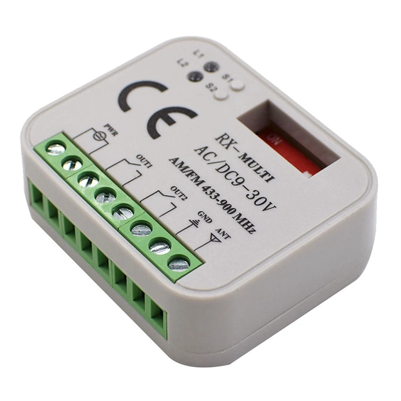 2 Channel Controller Switch Receiver RX Multi Frequency 433-900Mhz Receiver Smart Remote Receiver
2 Channel Controller Switch Receiver RX Multi Frequency 433-900Mhz Receiver Smart Remote Receiver