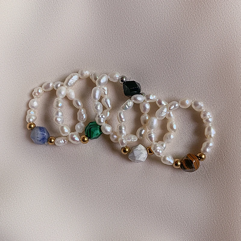 Fashion Freshwater Pearl Natural Stone Rings Round Crystal Agate Green White Turquoise Gifts for Women Weeding Party Adjustable
Fashion Freshwater Pearl Natural Stone Rings Round Crystal Agate Green White Turquoise Gifts for Women Weeding Party Adjustable