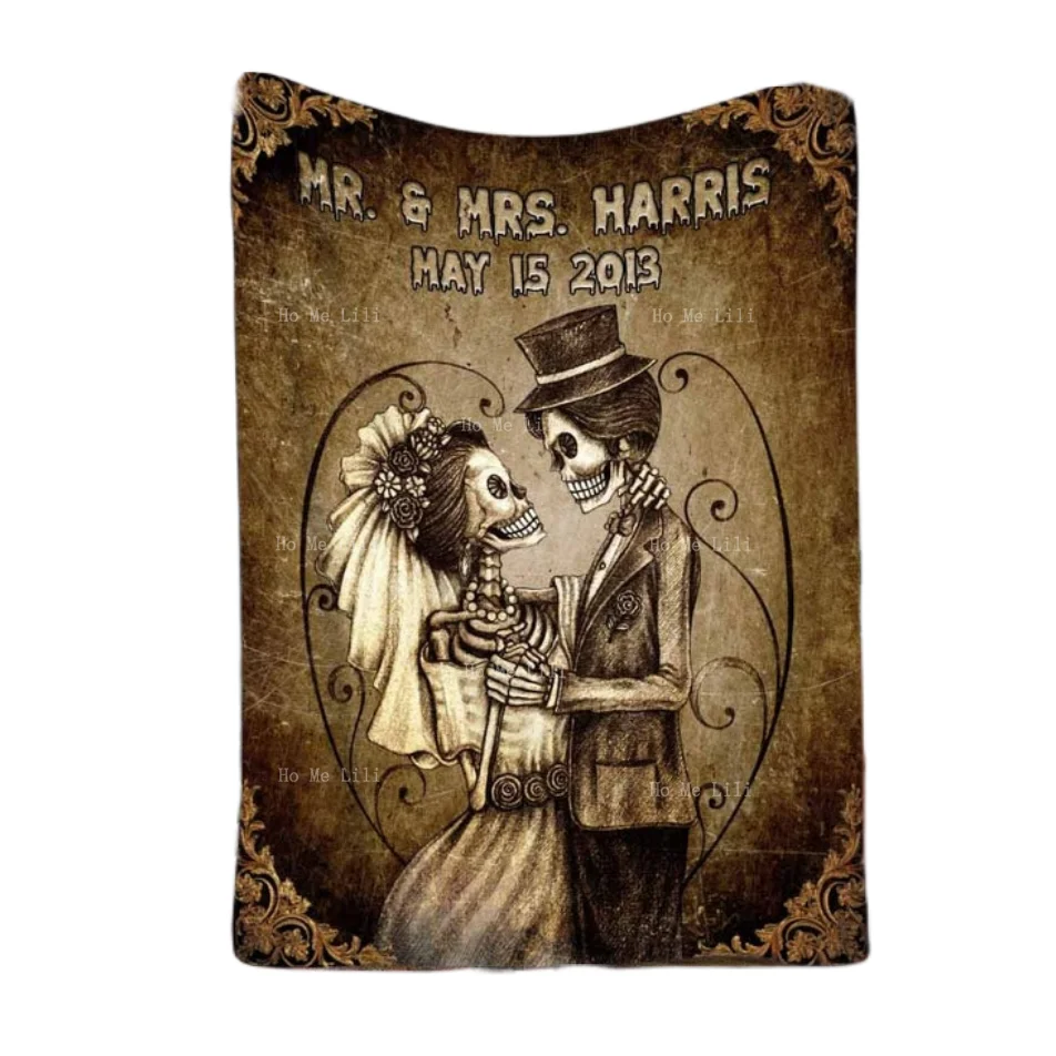 Death Skull Of A Day Marriage Eternal Love Theme Spanish Art Married Couple Name And Date Blanket
Death Skull Of A Day Marriage Eternal Love Theme Spanish Art Married Couple Name And Date Blanket