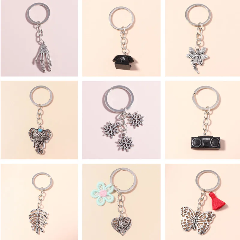 Retro Silver Color Cute Love Heart Keychain Alloy Animal Elephant Butterfly Key Rings Women Men Handbag Pendants Car Key Gifts
Retro Silver Color Cute Love Heart Keychain Alloy Animal Elephant Butterfly Key Rings Women Men Handbag Pendants Car Key Gifts